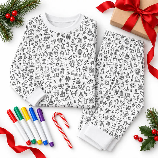 Merry Doodle™ Christmas Coloring Pajamas