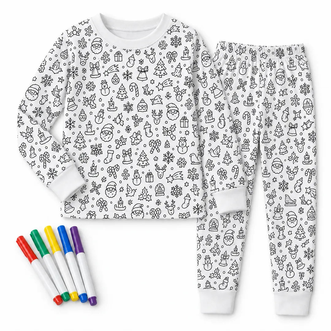Merry Doodle™ Christmas Coloring Pajamas