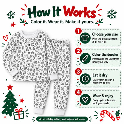 Merry Doodle™ Christmas Coloring Pajamas