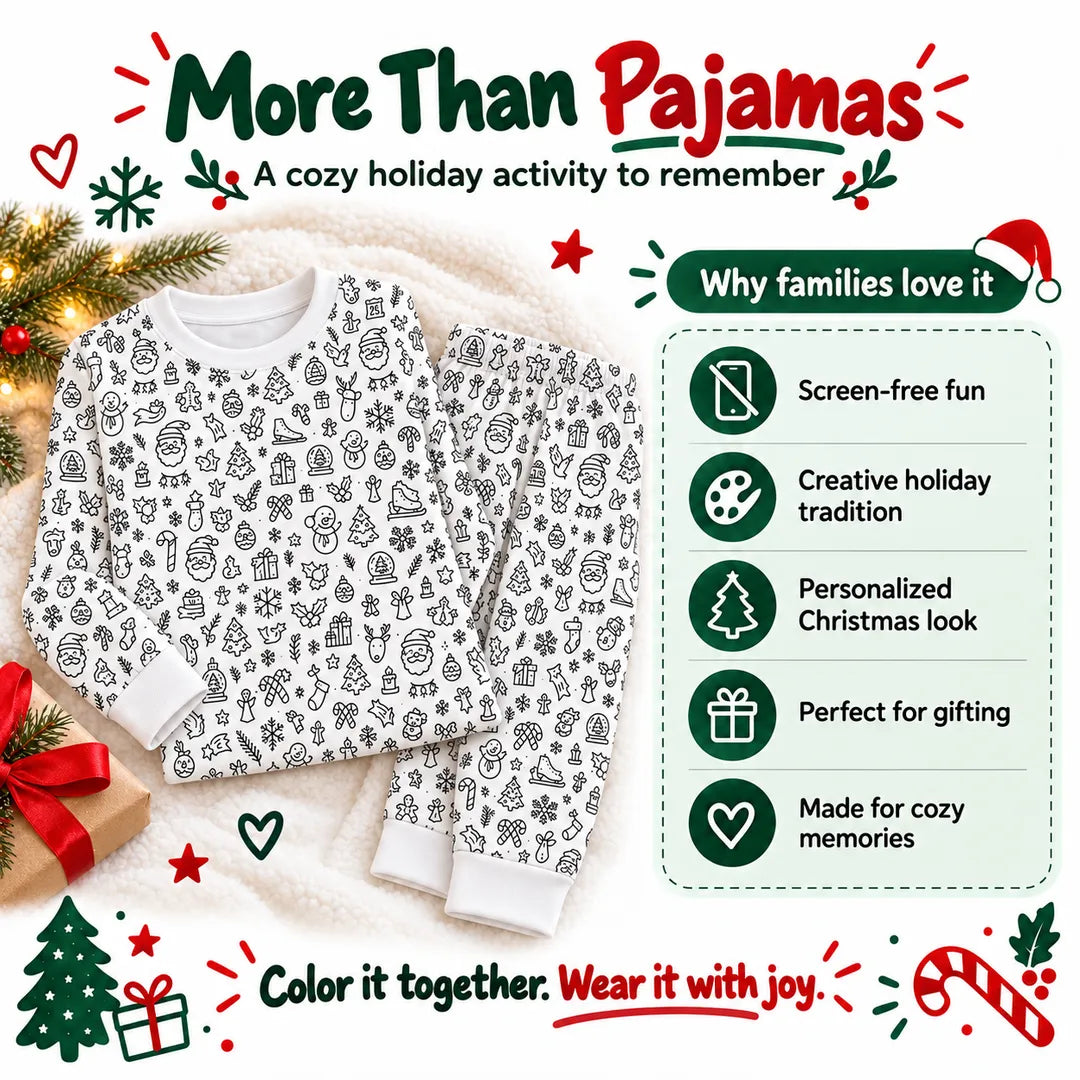 Merry Doodle™ Christmas Coloring Pajamas