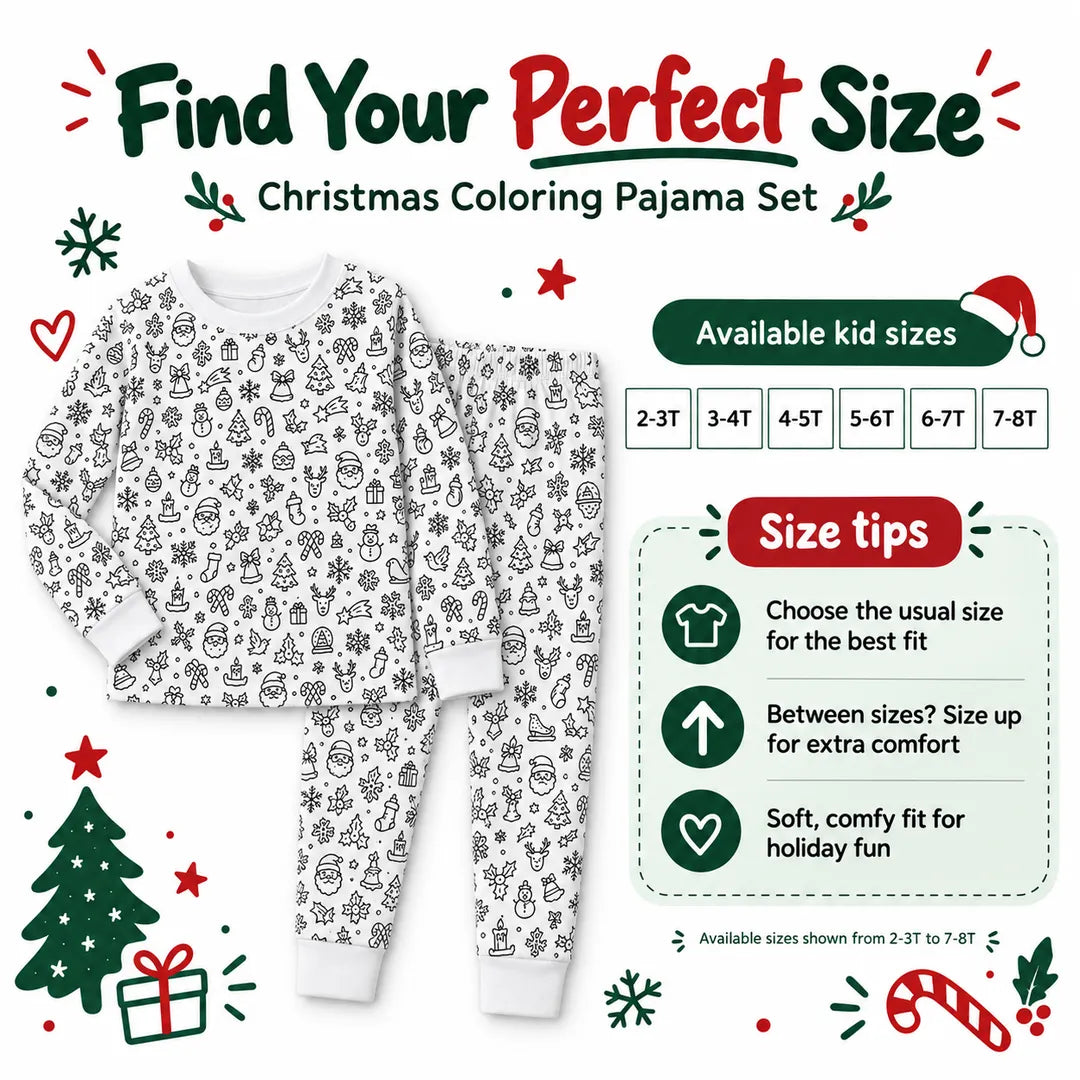 Merry Doodle™ Christmas Coloring Pajamas